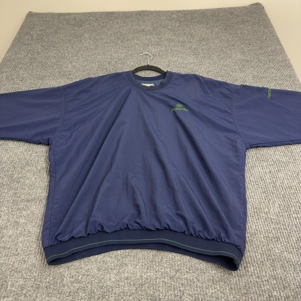 Vintage Nicklaus Windshirt Mens L Navy Nylon Embroidered Golf Gorpcore
